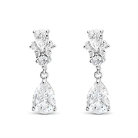 Bridal Silver Cubic Zirconia Earrings 155170