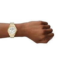 Fossil Gilmore Three-Hand Date Gold-Tone Stainless Steel Watch 155360