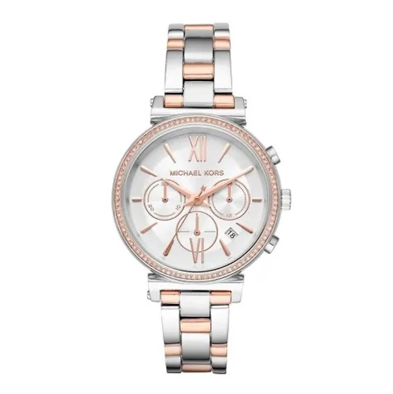 Michael Kors Sofie Chronograph Quartz White Dial Two Tone 131683