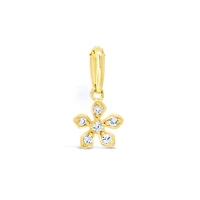 10k Yellow Gold Cubic Zirconia Flower Pendant 155634