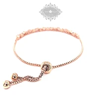 Bridal Cubic Zirconia Rosegold Adjustable Bracelet 145896