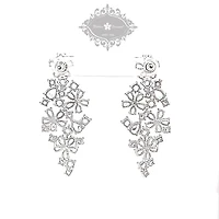 Bridal Flower Cubic Zirconia Earrings 152099