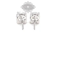 Sterling Silver Cubic Zirconia 8 Hearts 8 Arrows 7mm Studs 118060