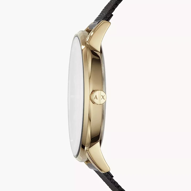 Armani Exchange Three-Hand Black Mesh Steel Watch 154679