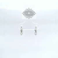 Sterling Silver Heart Bazel Cubic Zirconia Huggies 154844