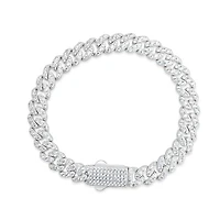 Sterling Silver Cubic Zirconia Cuban link Bracelet 155080