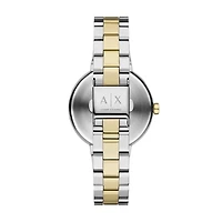 Armani Exchange Crystal Accent Two-Tone Green Dial 154682