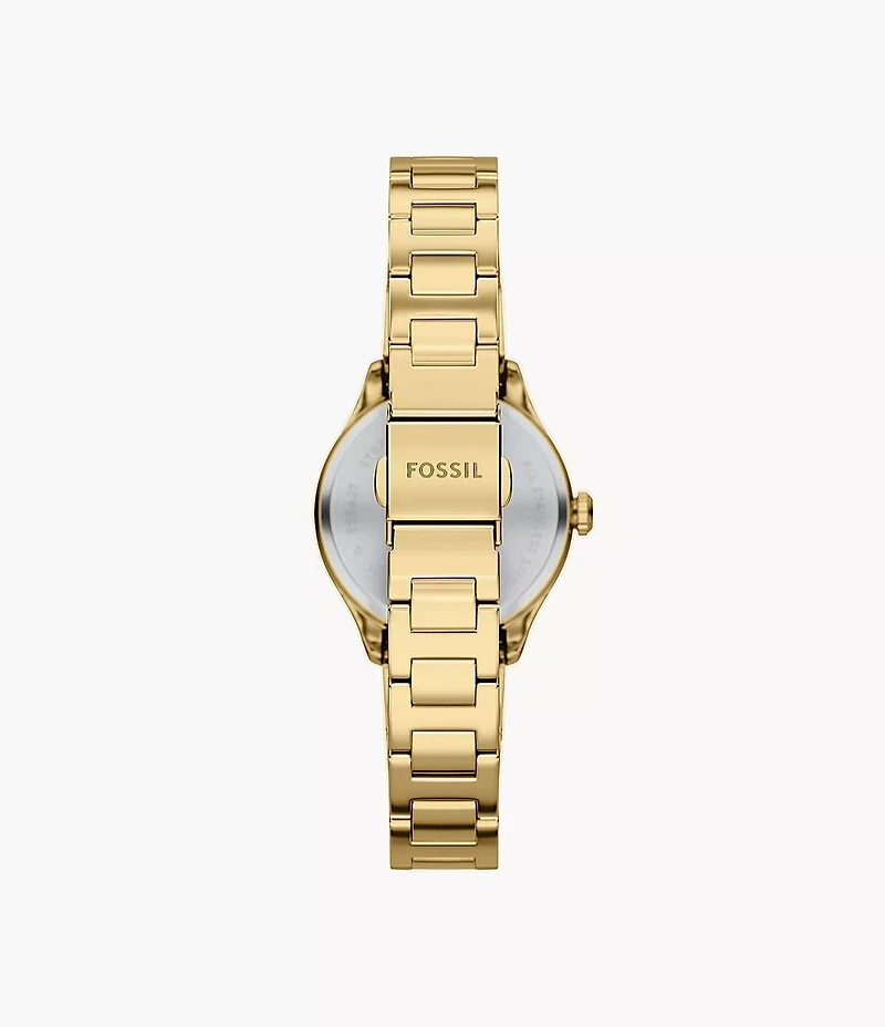 Fossil Gilmore Three-Hand Gold-Tone Stainless Steel Watch 155361