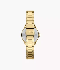 Fossil Gilmore Three-Hand Gold-Tone Stainless Steel Watch 155361
