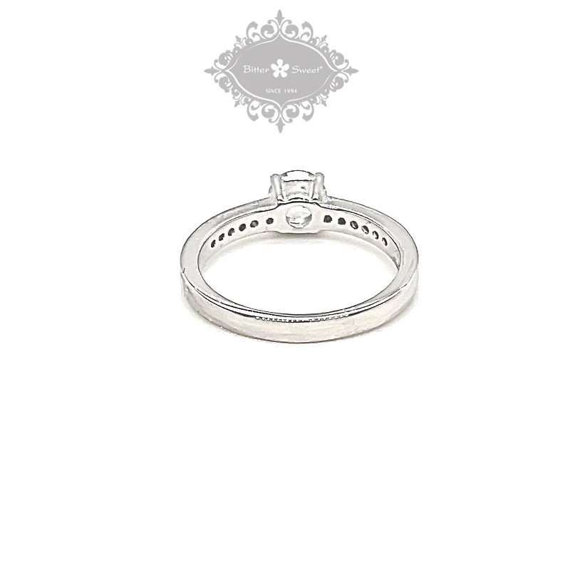Sterling Silver Round Cubic Zirconia Ring 148067