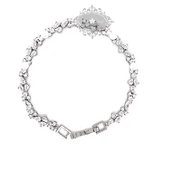 Bridal Silver Pearl Cubic Zirconia Bracelet 145923