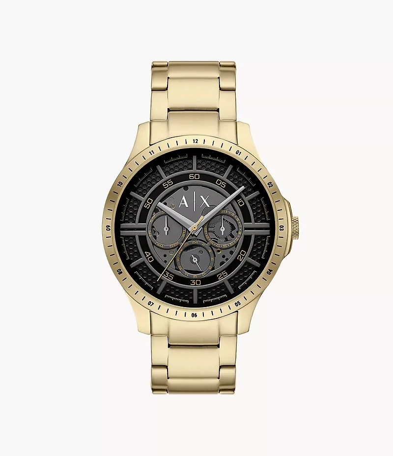 Armani Exchange Multifunction Gold-Tone Stainless Steel Watch 154686