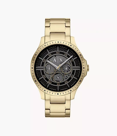Armani Exchange Multifunction Gold-Tone Stainless Steel Watch 154686