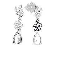 Bridal Silver Cubic Zirconia Drop Earrings 145932