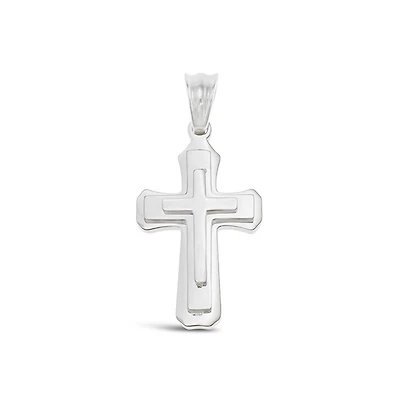 Stainless Steel Silver Cross Pendent 144106