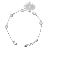 Sterling Silver Cubic Zirconia Teardrop Bracelet 146678