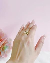Gold Plated Sterling Silver Wave Ring 152339