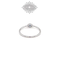 Sterling Silver Cubic Zirconia Evil Eye Ring