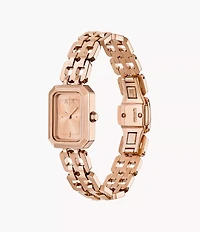 Armani Exchange Two-Hand Rose Gold-Tone Stainless Steel Watch 155350