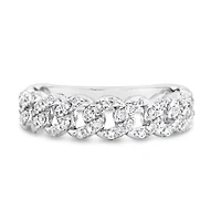 Sterling Silver Cuban Link Cubic Zirconia  Ring 155032