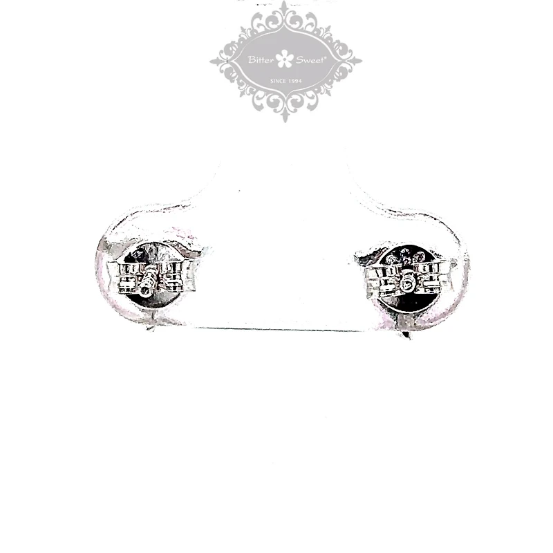 Sterling Silver Cubic Zirconia Heart Earrings