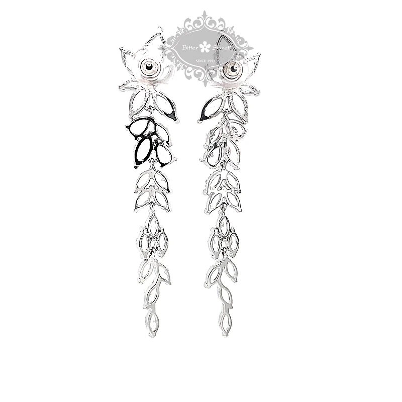 Bridal Silver Cubic Zirconia Drop Earrings 145936