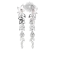 Bridal Silver Cubic Zirconia Drop Earrings 145936