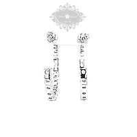 Sterling Silver Cubic Zirconia Hoop Earrings 151258