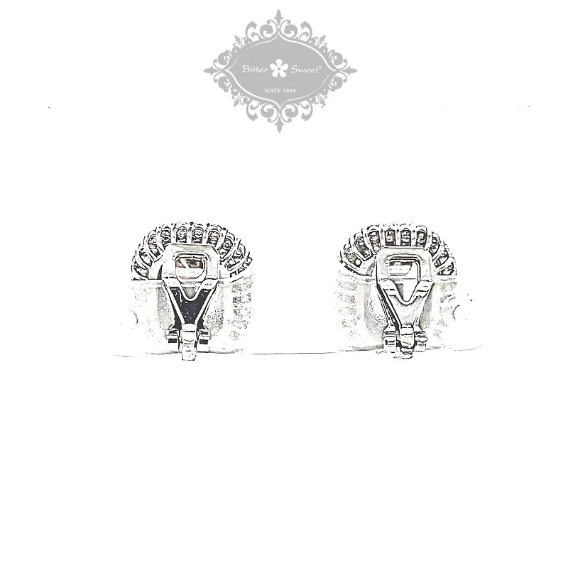 Bridal Silver Cubic Zirconia Clip-on Earrings