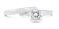 Sterling Silver Vintage  Cubic Zirconia Set  Ring 155020