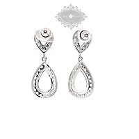 Bridal Silver Cubic Zirconia Drop Earrings 145946
