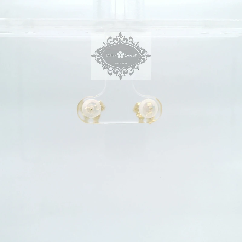 10k Yellow Gold Cubic Zirconia Bow Studs Earrings 155641