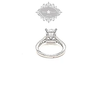 Sterling Silver Radiant Cubic Zirconia Ring 147717