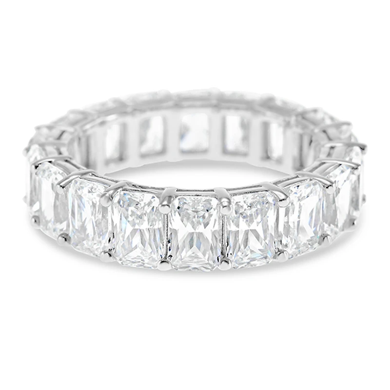 Sterling Silver Cubic Zirconia Eternity Ring