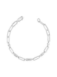 Sterling Silver Cubic Zirconia Link Bracelet 155303