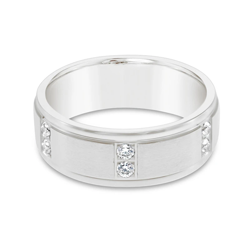 Men's Stainless Steel Matte Silver Ring 148783