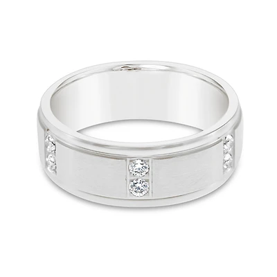 Men's Stainless Steel Matte Silver Ring 148783