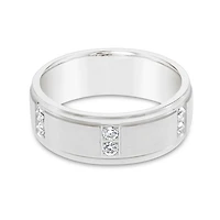 Men's Stainless Steel Matte Silver Ring 148783