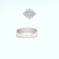Men's  Sterling Silver Cubic Zirconia Pave 3 Rows  Ring 155096