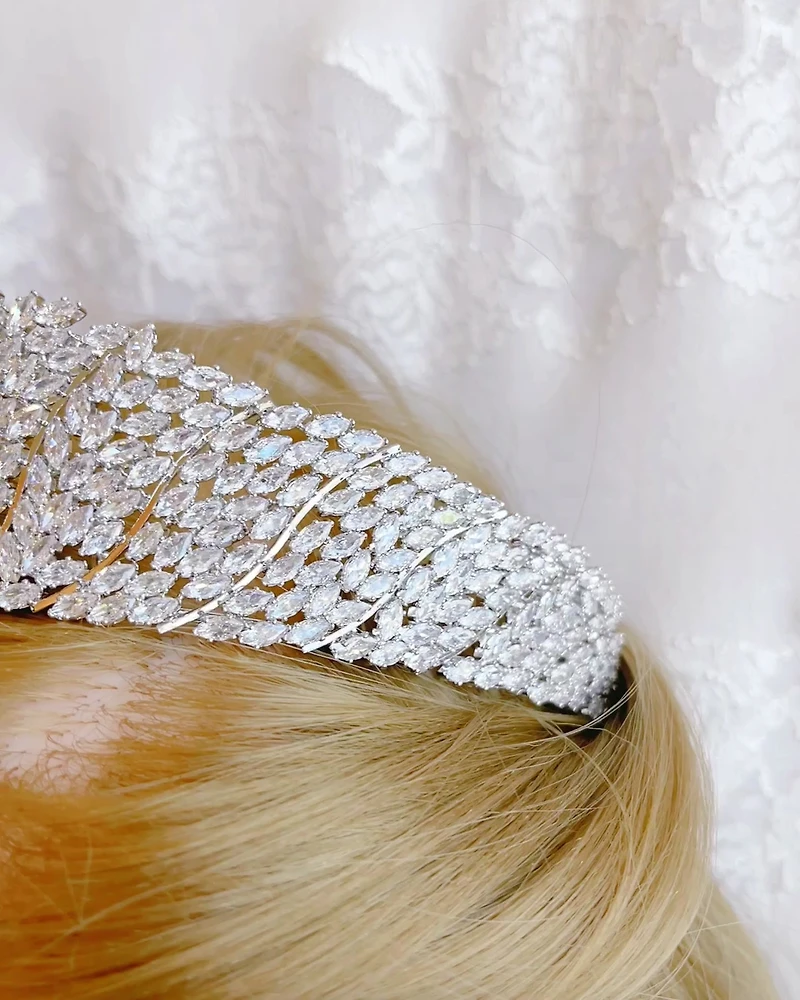 Bridal Silver Cubic Zirconia Tiara