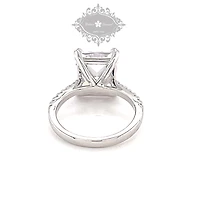 Sterling Silver Cubic Zirconia Radiant Cut Ring 144138