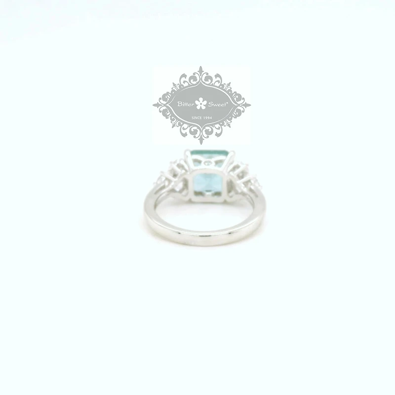 Sterling Silver Mint Cubic Zirconia Ring 153438