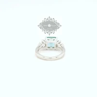 Sterling Silver Mint Cubic Zirconia Ring 153438
