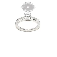 Sterling Silver Square Cubic Zirconia Ring 148073