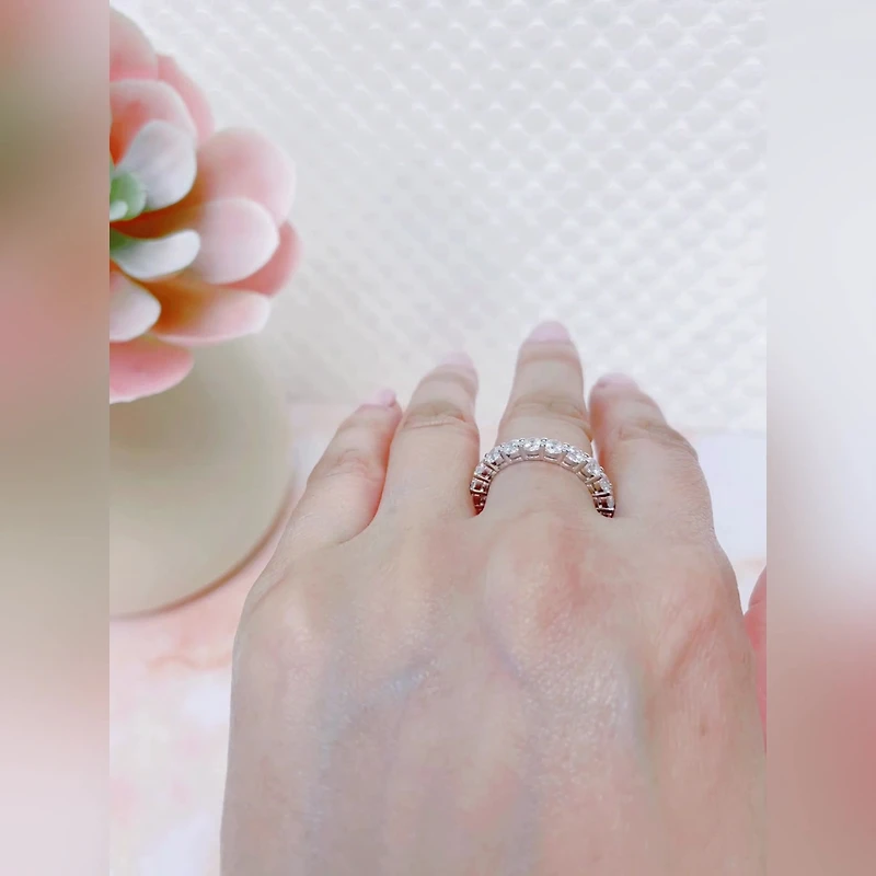 Sterling Silver 3mm Cubic Zirconia Eternity Ring 144168