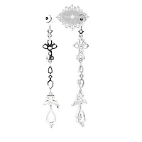 Bridal Silver Cubic Zirconia Drop Earrings