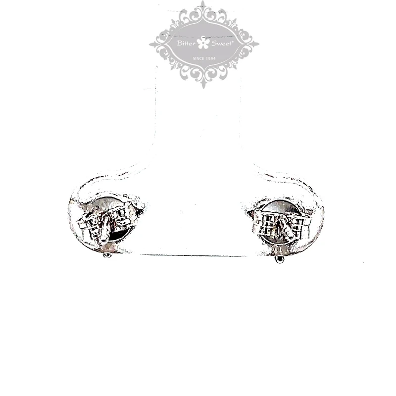 Sterling Silver Cubic Zirconia Heart 6mm Stud Earrings 148585