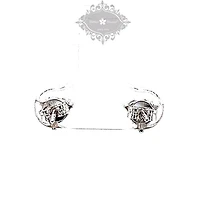 Sterling Silver Cubic Zirconia Heart 6mm Stud Earrings 148585