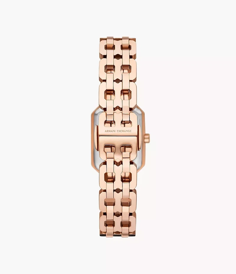 Armani Exchange Two-Hand Rose Gold-Tone Stainless Steel Watch 155350