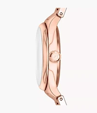 Fossil Gilmore Three-Hand Rose Gold-Tone Stainless Steel Watch 155362